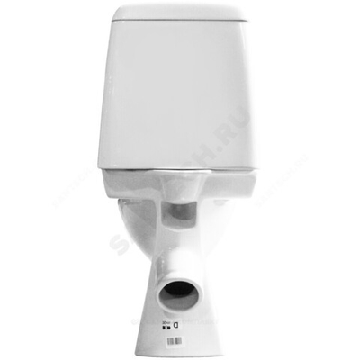 Унитаз-компакт косой выпуск нижний подвод с арматурой старт/стоп слив кнопка с сиденьем дюропласт микролифт белый Идеал Комфорт Sanita WC.CC/Ideal/2-DM/WHT.G/S1