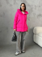 Куртка весенняя удлиненная с капюшоном