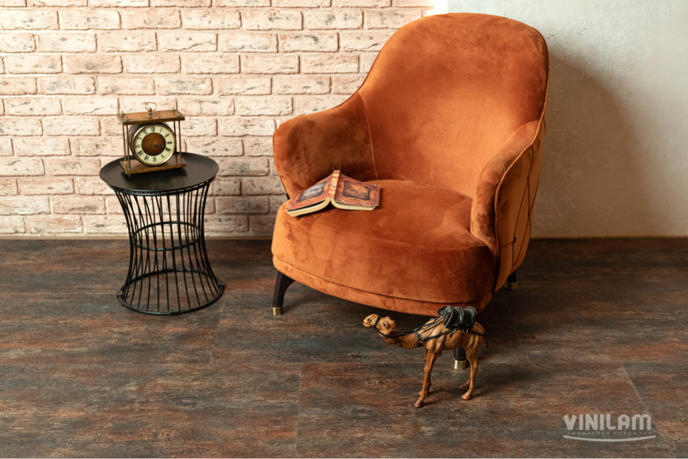 LVT-плитка VINILAM 71617 Керамическая Сталь (4,56) клеевой