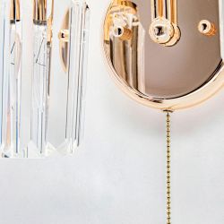 Citilux Синди CL330322 Бра хрустальное с выключателем Золото