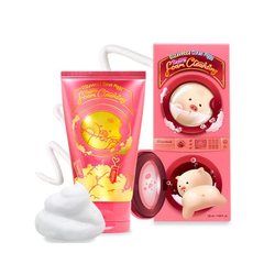 Ягодная пенка для умывания elizavecca clean piggy  pinkenergy foam  cleansing