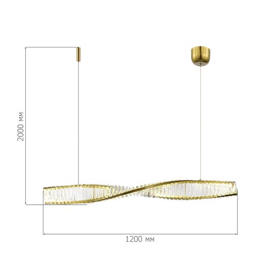 SL6205.323.01 Светильник подвесной ST-Luce Латунь/Прозрачный LED 1*25W 4000K ELICA
