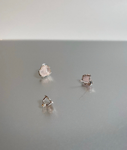 серьги кариатида с розовым кварцем