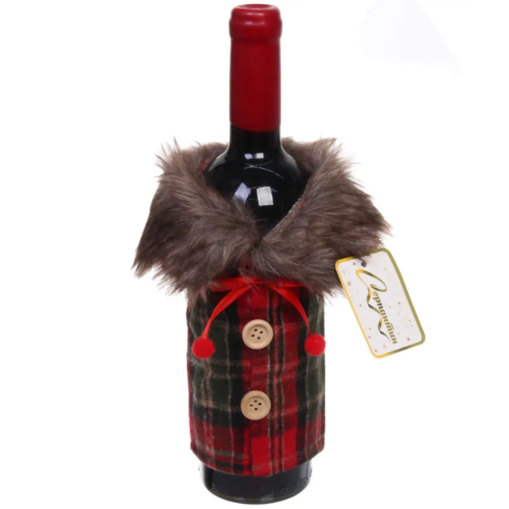 Украшение на бутылку «Теплый наряд» 12*24 см