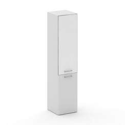 Cross Шкаф узкий высокий CRF.SU-101 (L) white Белый F/Белый Бриллиант UM/Лакобель Белый 450*460*2000
