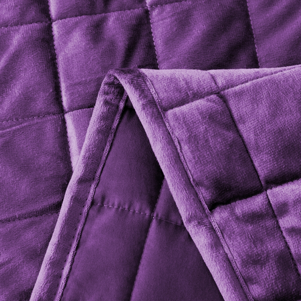 Велюровое покрывало в клетку и две наволочки OVL021