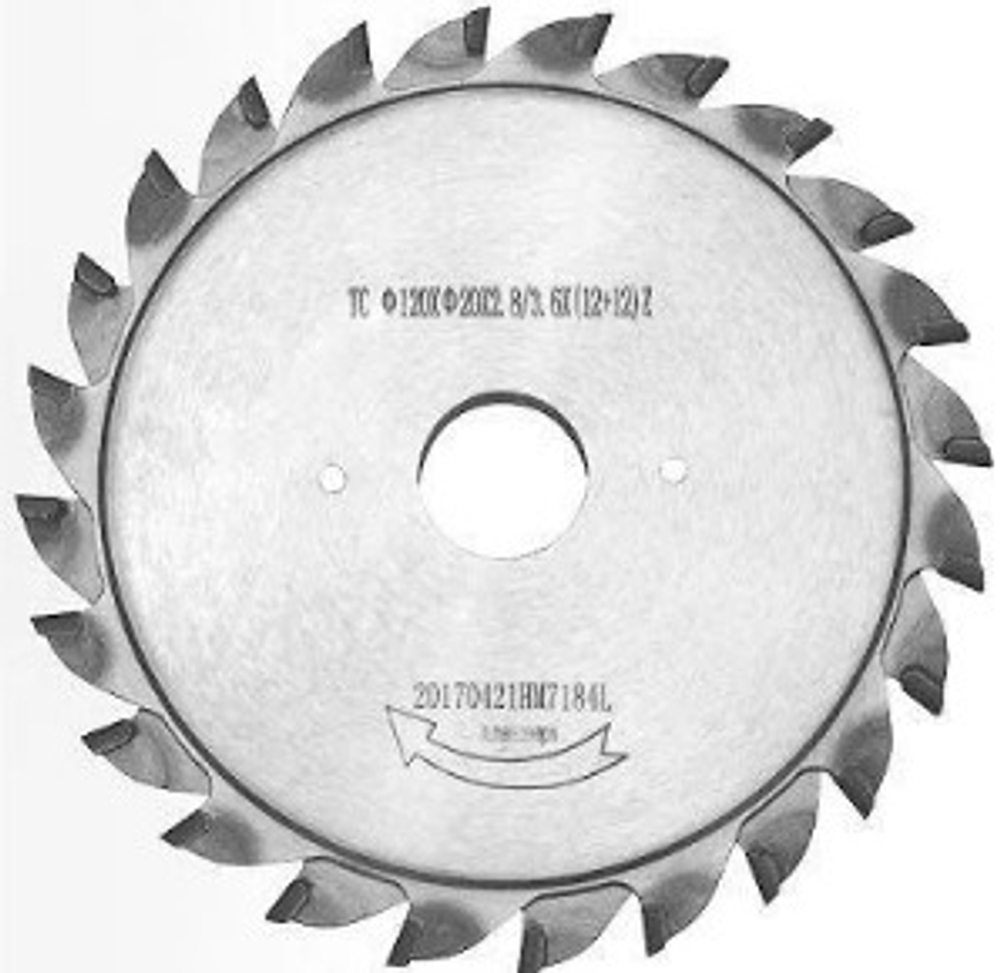 PCD пила D.100x2.8-3.6x20 Z=12+12 H=5