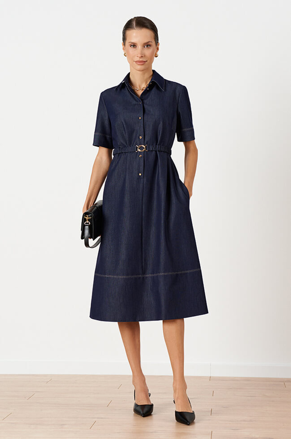 51678 Платье женское (синий джинс.)