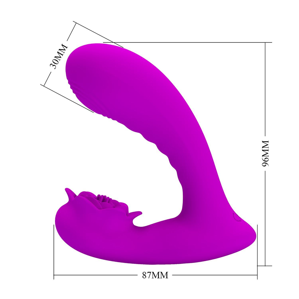 Лиловый вибратор Nadal для двойной стимуляции (Цвет: лиловый)