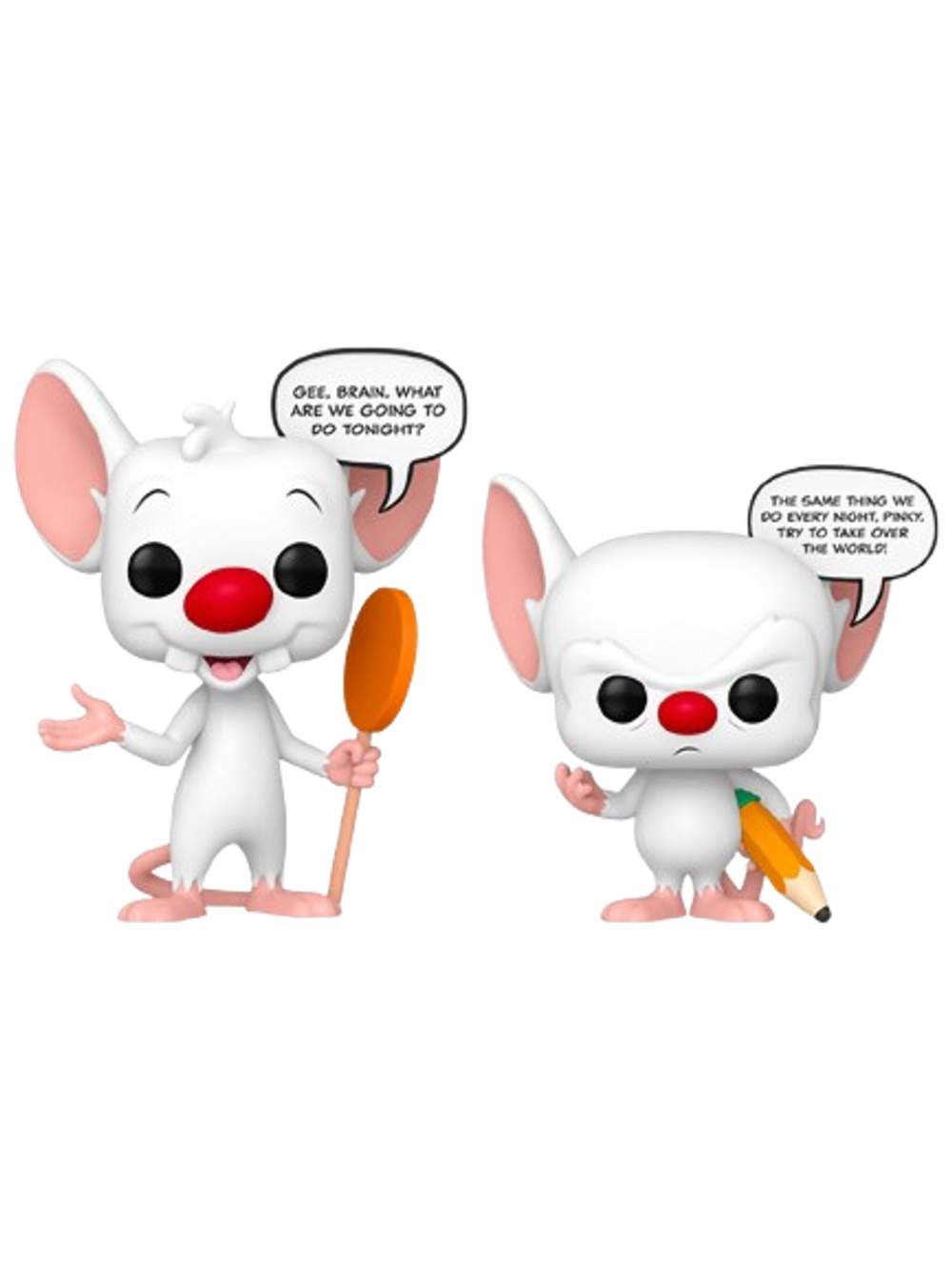 Фигурка Funko POP! Animation Pinky & The Brain Pinky & The Brain (светится в темноте) (Exc)
