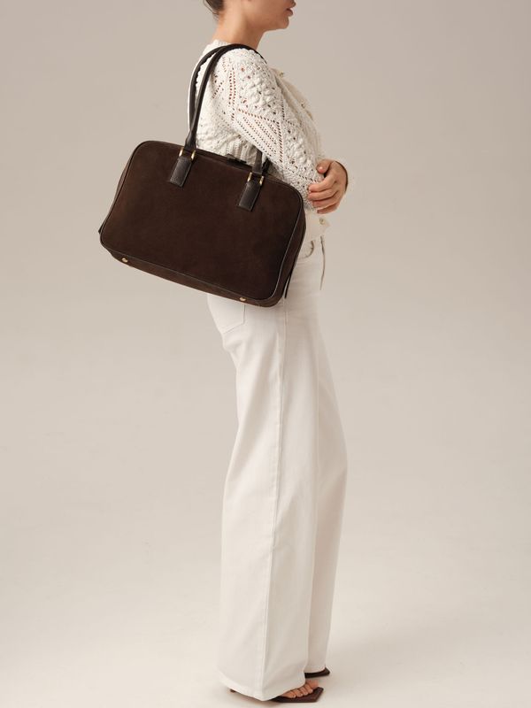 Замшевая сумка DBR Dominique 31389 черный каштан