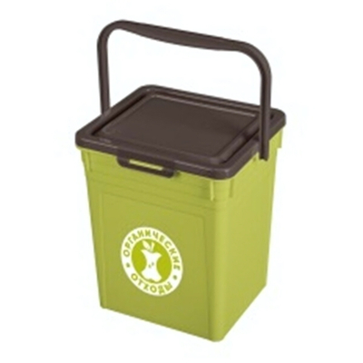 Контейнер для мусора 235х210х252 мм, 8л (зеленый)