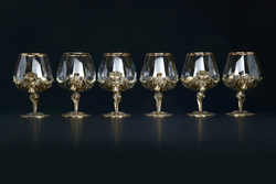 Бокал для коньяка "Царский" 6 шт . в подарочном футляре с художественным оформлением