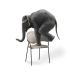 Стул на металлокаркасе Woodville Рансол дымчатый, черный глянец