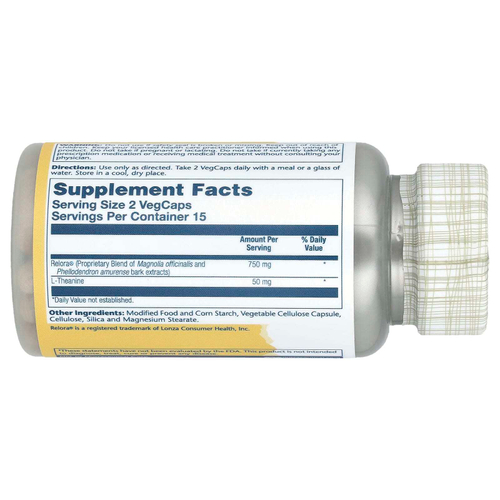 Solaray, Total Calm ™ с Relora®, 30 растительных капсул