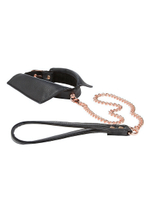 Стильный ошейник-воротничок Chelsea Collar with Leash с золотистой цепью-поводком (Цвет: черный с золотым)