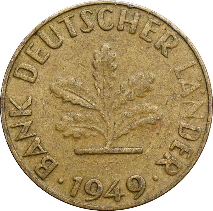 10 пфеннигов 1949 Германия (ФРГ) VF-XF