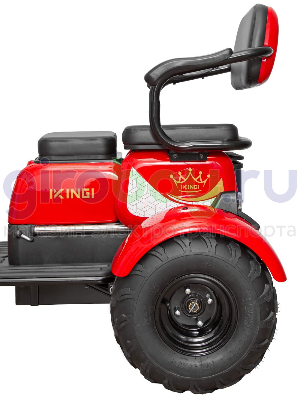 Электротрицикл IKINGI T3 Pro MAX 1000W (60V/30Ah) - Красный фото №17