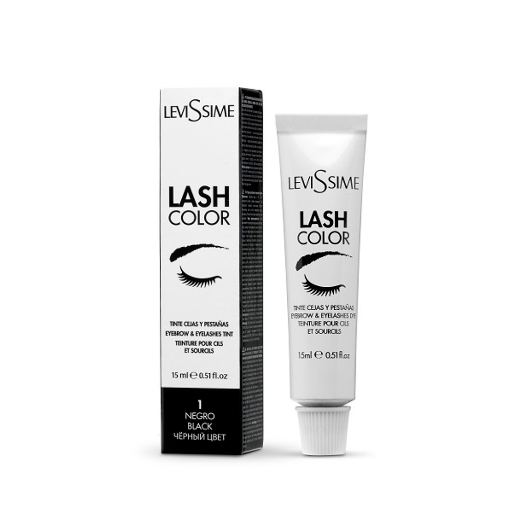 Краска для бровей и ресниц Черная Levissime Lash Color 15мл