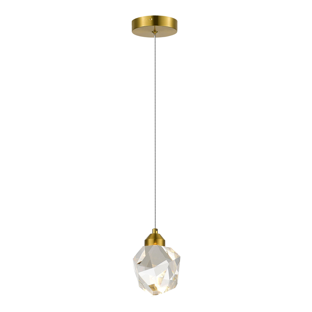 SL6114.203.01.1 Подвес ST-Luce Золотистый/Прозрачный LED 1*3W 3000K CASCATO