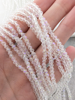 Бусины стеклянные рондель 3мм