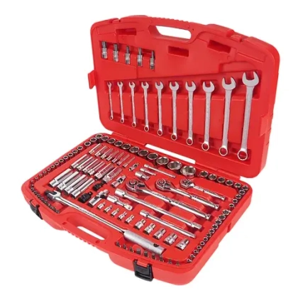 JTC-H123C - Набор инструментов 123 предмета слесарно-монтажный 1/4",3/8",1/2" 6-ти гран. метрич./дюйм в кейсе JTC