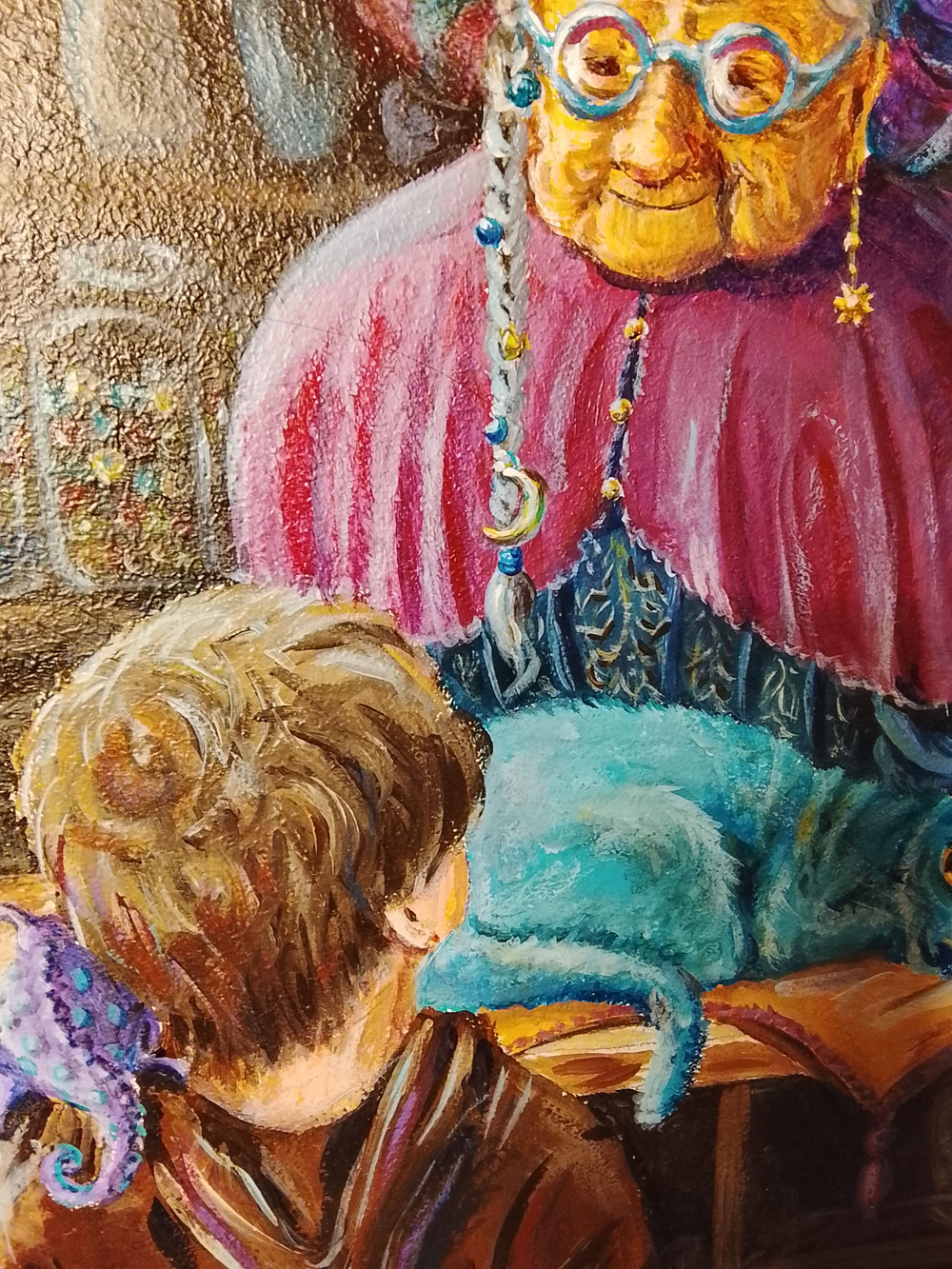 Картина "Айва", натюрморт. 30 см на 30 см. Акрил на картоне. Авторская живопись, оригинал.