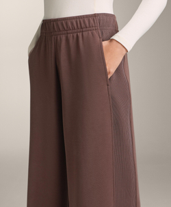 OYSHO Широкие брюки с начесом и модалом, коричневый