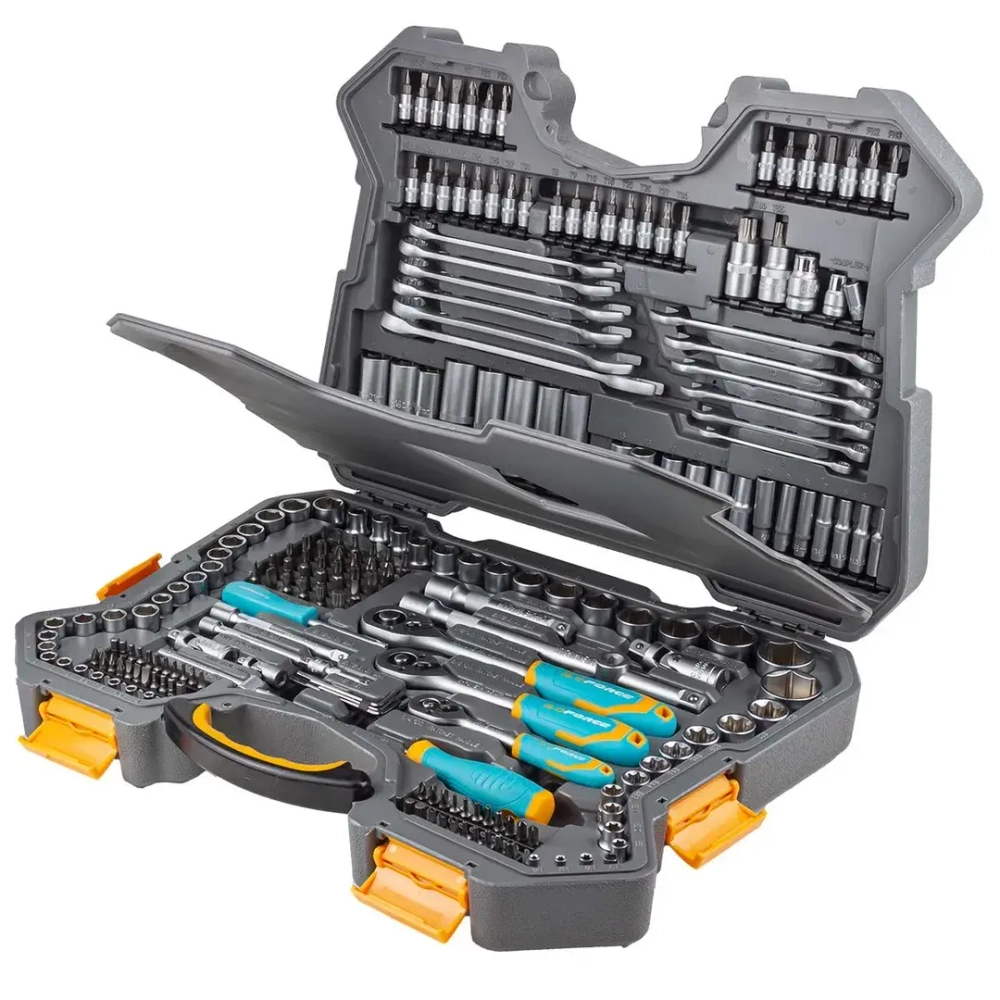 Набор инструментов 216пр. 1/4'', 3/8'', 1/2''(6гр.)(4-32мм) ILOforce IF-38841 EURO