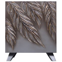 Тумба прикроватная Тропик Сканди Серый Голд левая