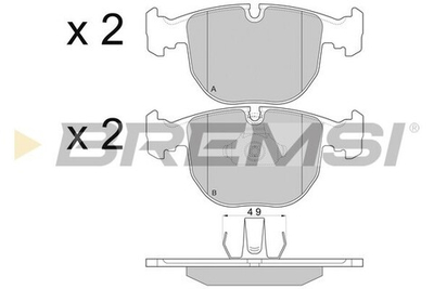 BREMSI - BP2774-BMS - Brake Pad Set, disc brake