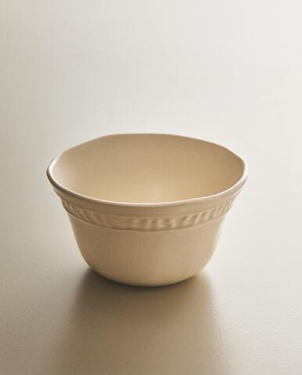 Zara Home миска из каменной керамики, цвет кремовый, 11.3 см