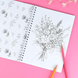 Раскраска 150*210мм Феникс+ "Красивая раскраска. Цветы", 32 л.