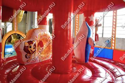 Детский надувной батут "Шатёр цирка" 4*4*4 м