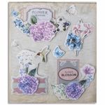 Наклейки бумажные объемные для скрапбукинга и декора ЦВЕТЫ, 6 штук, ОСТРОВ СОКРОВИЩ, 662274