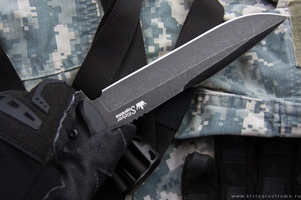 Тактический нож Delta AUS-8 Black StoneWash