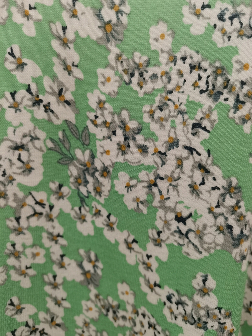 Футболка Ф-22Х/салатовый-луговыецветы