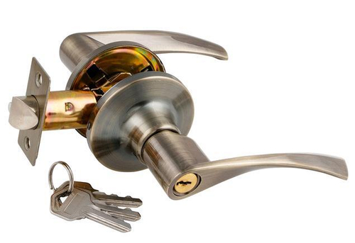 Защелка-Комплект  S-Locked 23-01 ET AB с фалевыми ручками фикс./кл  БРОНЗА  /121987  см. 157844