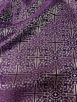 Пелена фиолетовая с серебром из шелка.