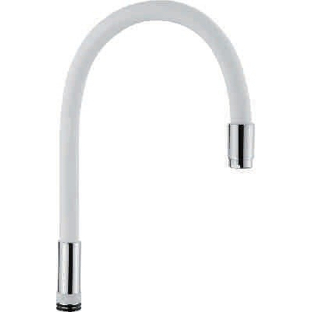 Излив силиконовый, белый Ledeme без гайки L7504-3