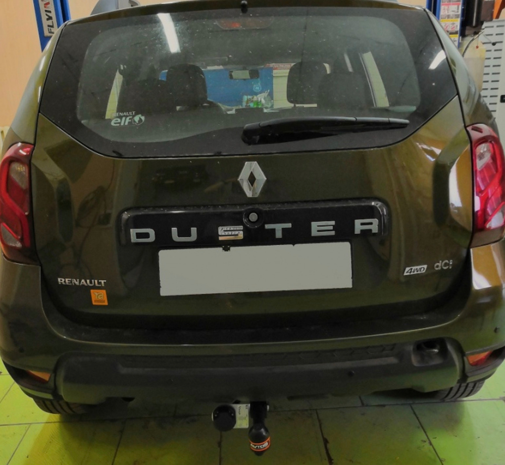 Фаркоп AvtoS для RENAULT DUSTER (2011-) с универсальной электрикой Smart(блок) и сертификатом в комплекте, арт.(RN 07+smart)
