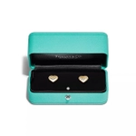 Серьги - сердечки из жёлтого золота 750 проба, Tiffany 💗Единственные в наличии