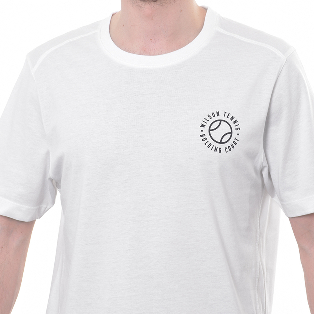 Мужская теннисная футболка Wilson Graphic T-Shirt - bright white