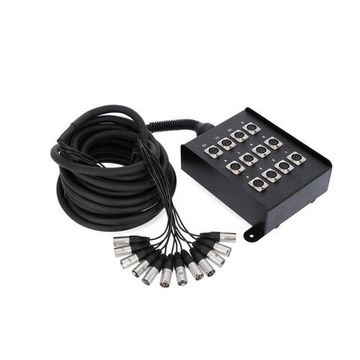 Adam Hall K 12 C 10 - мультикор со стейдж-боксом, 12 x XLR возврат, 12 x 0.314 мм2, 10 м