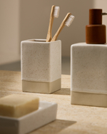 Стакан для зубной щетки Careli керамика бежевого цвета