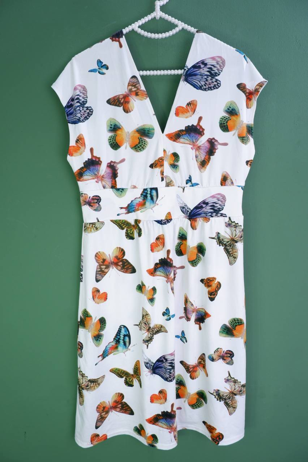 Платье Oodji с летним принтом, визуально на 48 размер