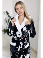Халат махровый домашний с капюшоном