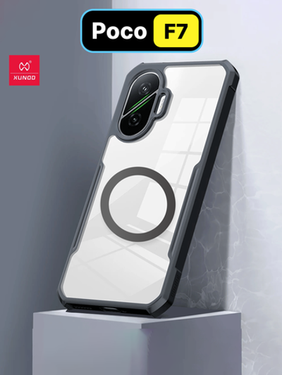Чехол на Poco F7 с MagSafe противоударный с усиленными углами XUNDD