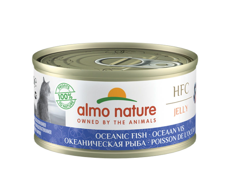 Almo Nature Консервы для Кошек с Океанической рыбой 75% мяса (HFC Adult Cat Oceanic Fish) 0,07 кг x 1 шт.