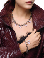 Браслет "Pink soul ball" Silver